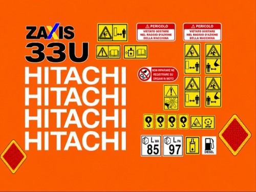 Hitachi zx33u decalcomanie - zx33u-5a,